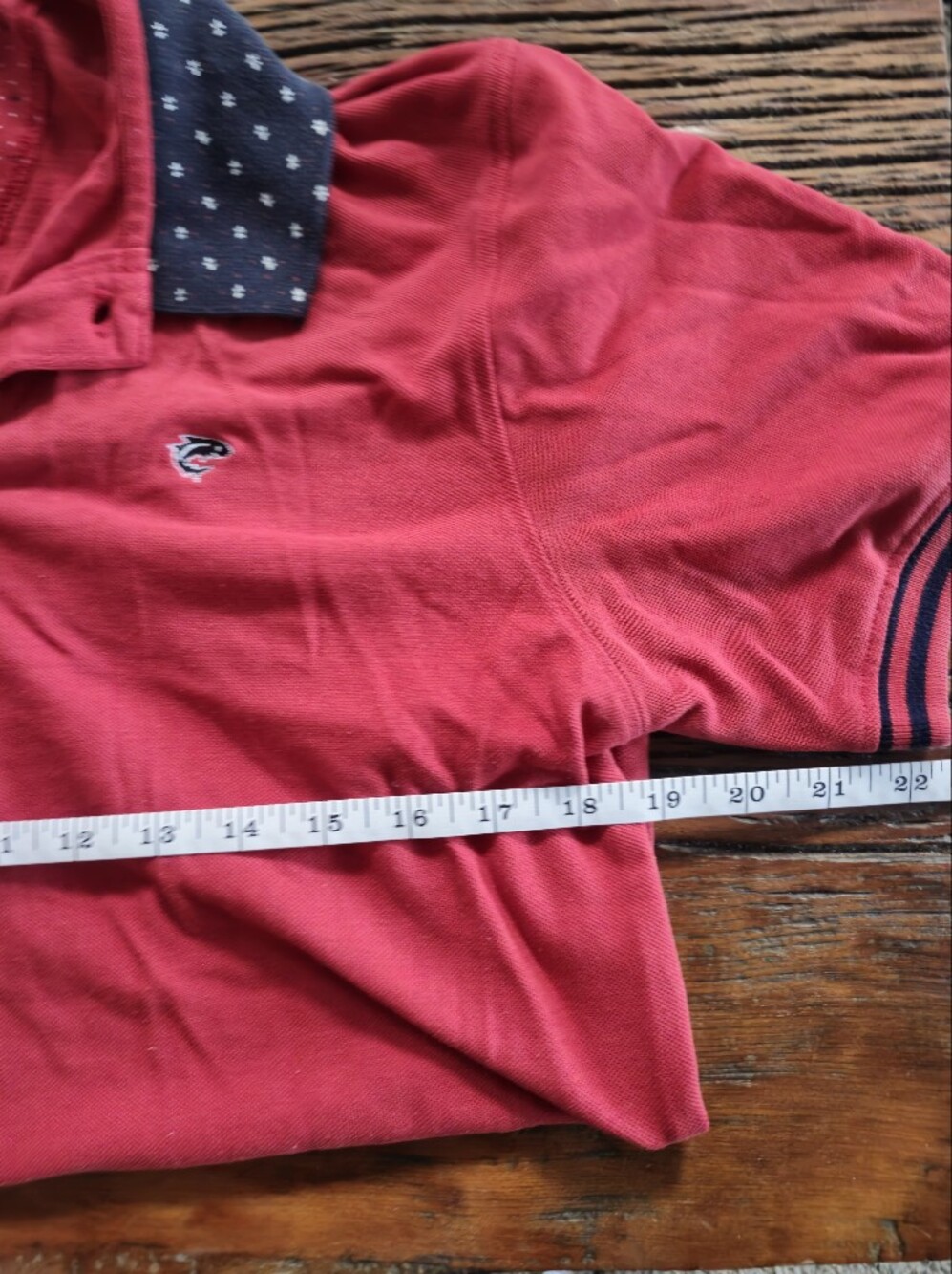 Kid's Red Polo Shirt with Contrast Collar - Indian Sizing - Picture 8 of 9